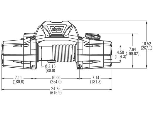 Электрическая лебедка Warn ZEON 10-S 12V синтетический трос