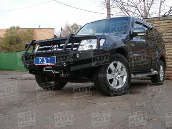 Передний силовой бампер со съёмным кенгурином - Mitsubishi Pajero IV