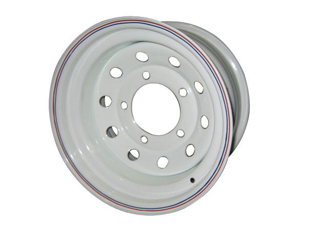 Стальной колесный диск 6x139.7 R15 ET-19 8.0J белый