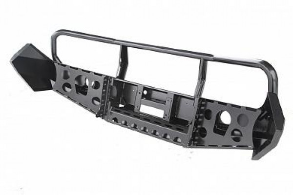 Бампер РИФ передний Nissan Navara D40/Pathfinder R51 2010+ с доп. фарами и кенгурином