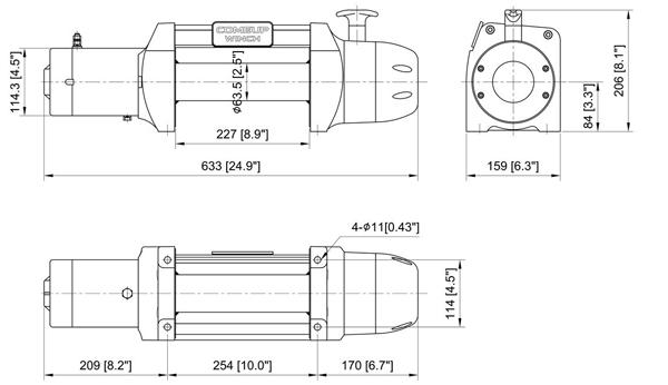 Лебедка автомобильная электрическая Seal MadX 8.0s 12V LD (EAC)