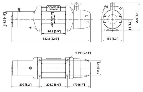 Лебедка автомобильная электрическая Seal MadX 8.0s 12V MD (EAC)