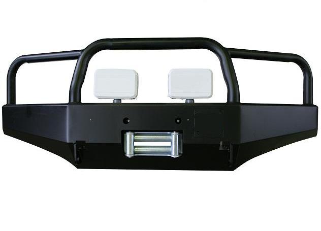 Передний силовой бампер РИФ для Toyota Land Cruiser 105 без фонарей, кенгурин
